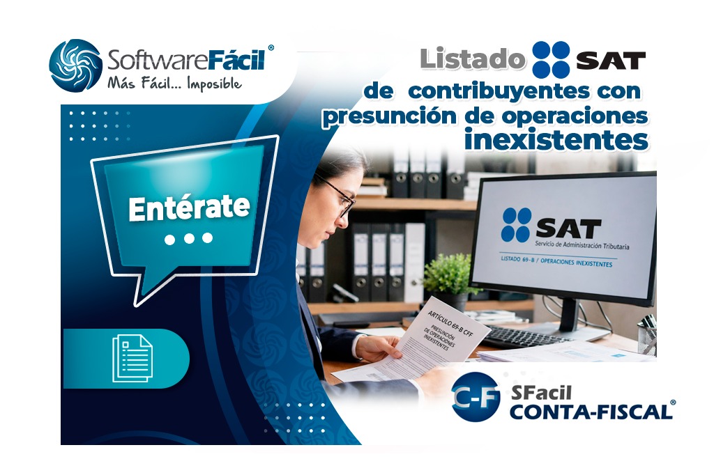 Listado SAT de contribuyentes con presunción de operaciones inexistentes